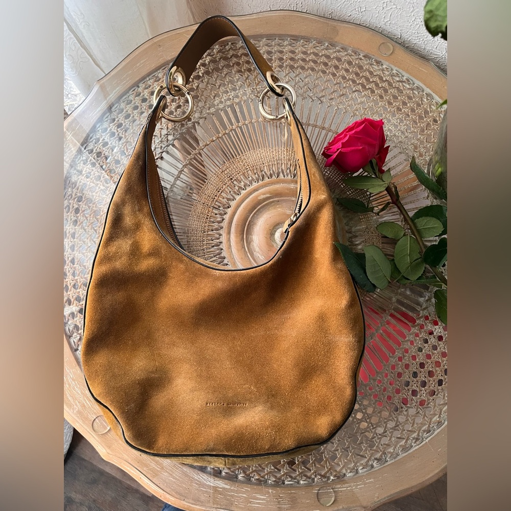 Rebecca Minkoff Sofia hobo suede leather handbag shoulder slouch purse